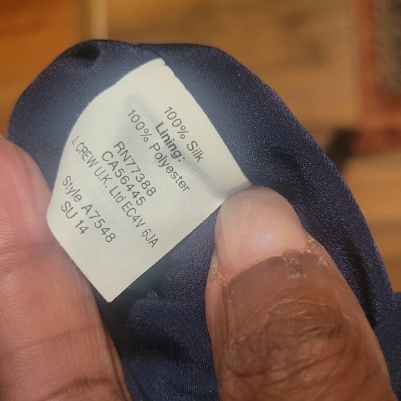 J.CREW Factory Navy Blue Twist Back Shift Dress. - Picture 8 of 9